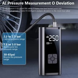 Wireless Car Air Pump Portable Air Compressor Electric Tire Inflator with LCD Digital Display for Car Motorcycles Bicycle Ball