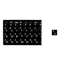 1PCS Russian Black Keyboard Sticker Language Letters Black White Label PC Dustproof Laptop Accessories
