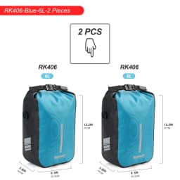 Rhinowalk Bike Quick Release Fork Bag 2 Piece Waterproof 4L 6L Cycling Bicycle Front Pack Mount Electric Scooter Vehicle Bag