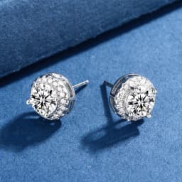 Pass Diamond Tester Pen Moissanite And Zircon Stud Earrings For Women 100% Real 925 Sterling Silver GRA Certificates D VVS1