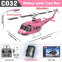 C032 RC Helicopter 2.4G 6-Aixs Gyroscope 6CH Altitude Hold Optical Flow Brushless Remote Control Helicopter Toys