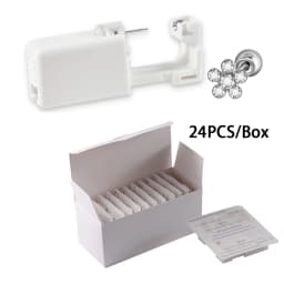 24PCS/Box Disposable Sterile Ear Piercing Unit Ear Cartilage Tragus Helix Piercing Gun More Safety Piercer Tool For Piercing