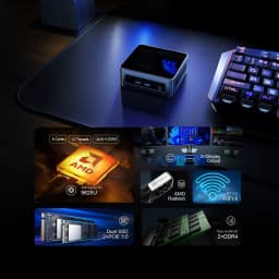 Chatreey AN2P Mini PC R5 5625U/AN2C 3550H Gaming Desktop Computer NVME SSD WIFI6 HD Windows 11 Pro