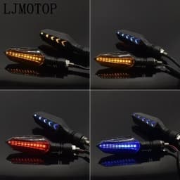 Universal Motorcycle LED Turn Signal Lamp Sequential Flowing Flash Indicator Lights Amber Running Light