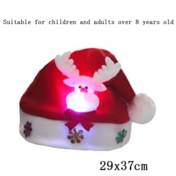 New Style! LED Christmas Hat Beanie Light Up Illuminate Warm Hat 48 Patterns New Year Snowman Sweater Hat Christmas Decorations