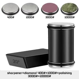 Rolling Knife Sharpener Magnetic Knife Holder Diamond Sharpening Stone Kit with 15 and 20 Degrees Angle Roller Kitchen Accessory