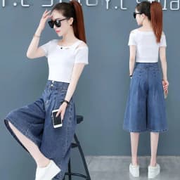 Ladies Straight Cylinder Pants 2024 Spring Summer Elegant Appear Thin Women's Jeans Casual Comfortable Femme Middle Pants
