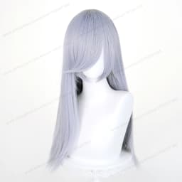 60cm Long Straight Cosplay Synthetic Wig With Bangs Golden Yellow Green Blonde Purple Heat Resistant Hair Anime Wigs + Wig Cap