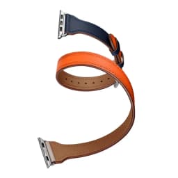 Strap For Apple Watch Band 44mm 45mm 42mm 40mm 49mm 41mm Genuine Leather Double Tour Bracelet iwatch series ultra 8 7 SE 6 5 4 3