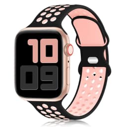 Sport Strap for Apple Watch Band 44mm 40mm 42-38-41mm 45 mm Air-hole Silicone Bracelet iWatch Series 9/8/7 6 SE 5 Ultra 2 49mm