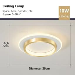 Modern LED Ceiling Light for Corridor Hallway Stairs Aisle Entrance Balcony Small Round Chandelier for Living Dining Bedroom