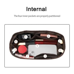 Multi-color Nylon Bag Liner Waterproof Makeup Bag For Lindy mini 26 30 Handbag Organizer Insert Travel Cosmetic Bag Shapers