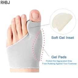 1Pair Toe Separator Hallux Valgus Bunion Corrector Hammer Toe Straightener Foot Pain Relief Orthopedic Pedicure Tools Foot Care