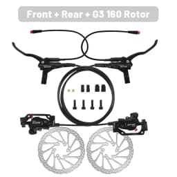 BUCKLOS Power Off Electric Bicycle Brakes 2 Piston with G3 Rotor E-Bike Hydraulic Disc Brake Set Aluminum Alloy Bike Brakes