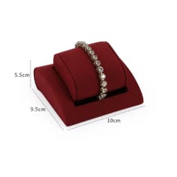 Wine Red Microfiber Jewelry Display Rack Ring Necklace Storage Organizer Jewelry Counter Display Props Earring Bracelet Holder