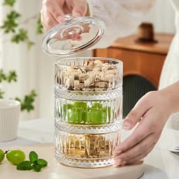 1PCS Mini Glass Storage Box Transparent Jewelry Storage Box Container Portable Earring Ring Earplugs Packaging Storage Case