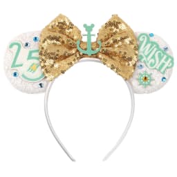 Cartoon Cute Mouse Ears 25th Anniversary Commemoration DIY Mouse Ears Magic Cruise Sparkle Bow DIY Headwear Adults Hairbands