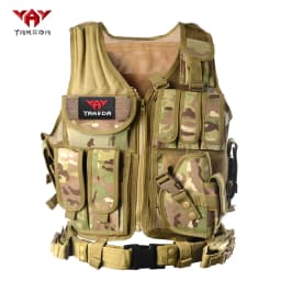 YAKEDA High Strength Wear-Resistant Tear-Resistant Mesh Breathable Hunting Vest Double-Layer Tear-Resistant Fabric