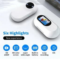Pet Collar Camera USB Rechargeable HD 1080P LCD Display Lightweight Pet Sport Camera Support Video and Photo Function for Cats
