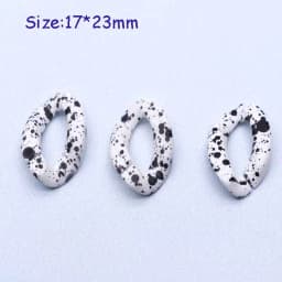 Acrylic Hand Paint Multi Color Twisted Assembled Parts Beads For Women Frosted Resin Pendant Necklace Jewelry Accessorie Finding