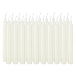 20 Ivory White 4-Inch Stick Candles, Drip-Free, Smokeless, Unscented, Household Dinner Candles, Hand-Poured, Premium Quality, Suitable for Church, Home, Weddings, Parties, Seasonal Celebrations, Emergencies, and Home Decoration, Perfect for Thanksgiving, Valentine's Day, Father's Day, Mother's Day, Teacher's Day