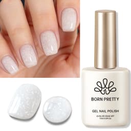 BORN PRETTY 1 Bottle 15ml Gold Sequins Jelly Gel Polish Christmas Semi Permanent Nail Art Manicure Soak Off UV Gel Nail Supplies