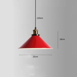 American Retro Red Pendant Lamp Led E27 Industrial Style Lighting Hot Pot Barbecue Modern Iron Art Restaurant Decor Lighting