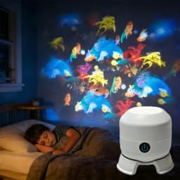 360° Rotating Starry Ocean Projection Night Light Dynamic Projector Decorative Lamp Ocean Themed Projection Light Christmas Gift