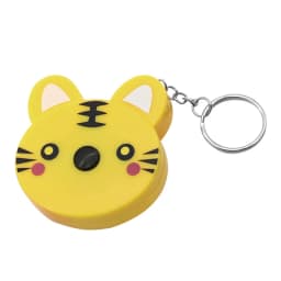 Cartoon Tape Measure 0-150cm 0-60 Inch Mini Portable Cute Animal Shape Key Ring Automatic Tape Measure Panda Frog Piggy Tiger