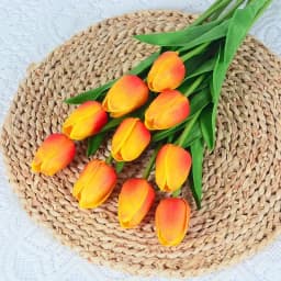 10PCS Artificial Tulip Flower Bouquet Real Touch PE Foam Fake Flower for Wedding Decoration Flowers for Home Garden Decoraive