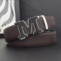 High Quality Designers Letter M White Leather Belt Men Luxury Famous Young Men Cowhide Brand Jeans Relaxed Jeans Mode Man Belt