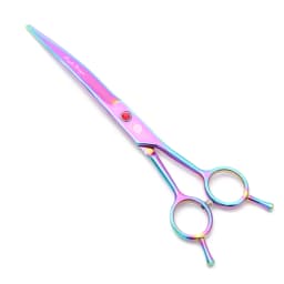 Purple Dragon Dog Grooming Scissors 6.5" 7" Stainless Up Curved Scissors Professional Pet Shears Chunker Thinning Scissors Z3002