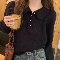 2026 Chic Turn Down Collar Knitted Sweaters Women Button Up Solid Color Sweater Pullovers Woman Korean Long Sleeve Jumpers Mujer