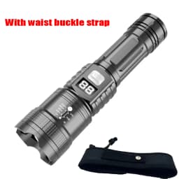 1500000LUM LED Flashlight High Power Type-C Rechargeable Torch Zoomable Light for Outdoor Camping Hiking Lamp Emergency /.'p[