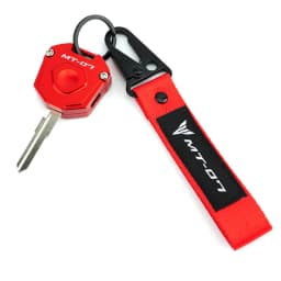 CNC Key Cover Case Shell Protection & Embroidery Keyring Keychain Key Chain Motorcycle Accessories For Yamaha MT07 MT-07 MT 07