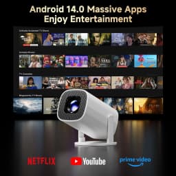 P30PRO Android 14 Smart Mini Projector WiFi6 BT 5.0 Supports 4K 1280 * 720P Supports Screen Mirroring Home Theater Projector