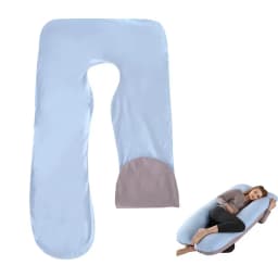 Cotton Pregnant Maternity U-type Body Pillow Case 140/150CM with Removable Washable Cover Sleeping Support for Leg Pillow Cover