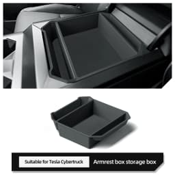 LUCKEASY for Tesla Cybertruck Car Center Console Armrest Box Storage Box Tidying Storage Tray Interior Pickup Accessories