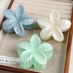 Elegant Flower Hair Clip Crab 8cm Large Plastic Hair Claw Clips For Women Hairclip Cute Beach Hair Accessories Hawaiian Barrette
