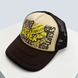 New Unisex American Style Graffiti Printed Letters Baseball Hats Sunshade Color Block Breathable Hip-hop Trucker Caps Versatile