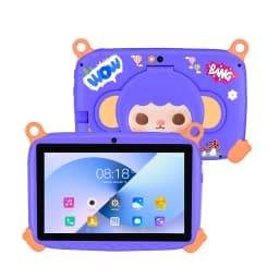 New Arrival 7 Inch Kid Tablets Cartoon Monkey Pattern Android 13, 4GB RAM 64GB ROM, 1TB Expand, 4000MAH Battery, Dual Cameras
