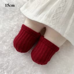 1pair Lovely Princess Plush Doll Casual Socks 15/20cm Cotton Doll Clothes Fashion Doll Cotton Ribbed Socks Clothes