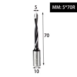 1pc Tungsten Carbide Alloy Gang Drill Bit Woodworking Through Hole Drill CNC Router Bit Resistant Dia.5-10mm Hole Making