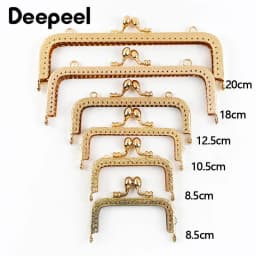 2Pcs 85-200mm Metal Embossed Pattern Purse Frame Square Bag Handle Handbag Kiss Clasp Lock Buckle Bracket Hardware Accessories