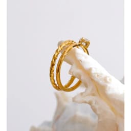 Yhpup Size 6789 Wholesale Lots Double-Layer Stacking Zircon Finger Ring Daily Classic Style Stainless Steel Chic Women Jewelry
