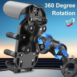 Shockproof Motorcycle Phone Holder 15W Wireless Charger & 18W USB 30W Type C Fast Charging Motorbike Bicycle Bike Scooter Stand