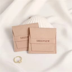 50pcs Personalized Custom Logo Jewelry Packaging Bags, Soft Microfiber Pouches for Bracelet Necklace Ring Wholesale