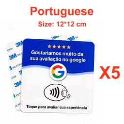 10pcs Google Signboard Card NFC Code Tap Business Desktop Sticker Google Card Social Media RFID Card NFC Google Review Card