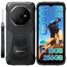 Blackview FORT 1 Rugged Phones, 6.65-inch Android 15 AI Smart Phone 6GB RAM 256GB+2TB ROM, Unisoc Tiger T615 10000mAh Cellphones