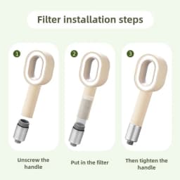 Filter Shower Head High Pressure Shower Nozzle Bathroom Shower Accessories Universal Water‑Saving Bathroom Brush Set